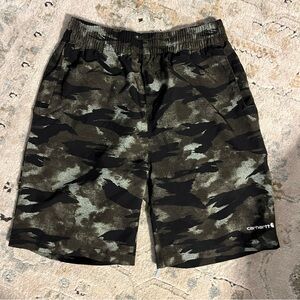 Carhartt Kids Camo Shorts - Black and Green